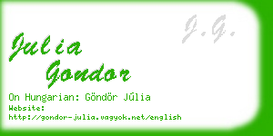 julia gondor business card
